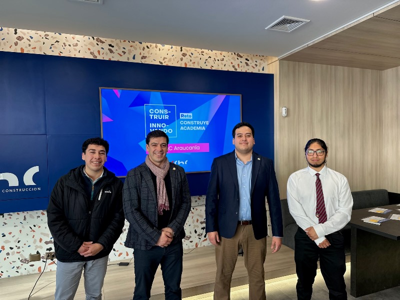 Estudiantes de la carrera de ingeniería en Construcción e Ingeniería Civil Informática obtuvieron el segundo lugar regional Reto Construye Academia Araucanía.