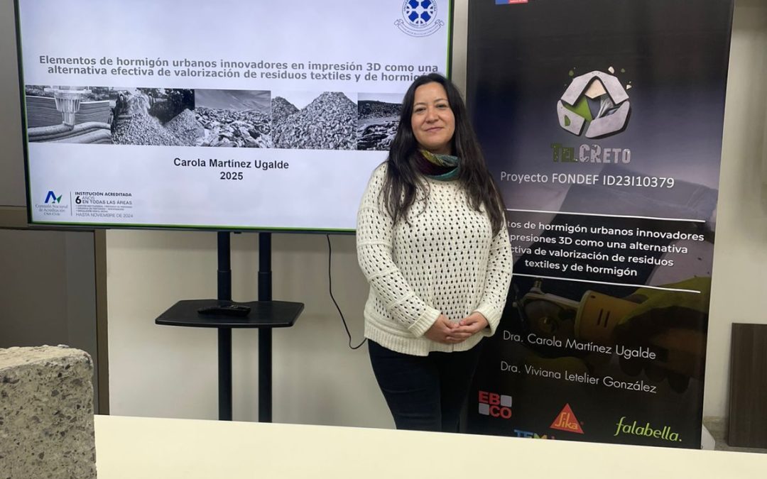 Cierre de Proyecto FONDEF ID23I10379 “Elementos urbanos de hormigón innovadores mediante impresión 3D, incorporando residuos textiles y de hormigón como una alternativa concreta hacia la economía circular”.