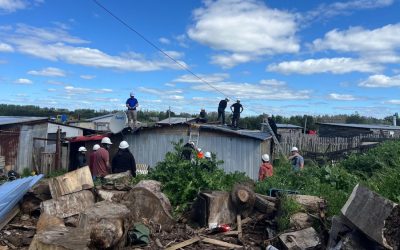 Estudiantes UFRO desarrollan actividad social en campamento del sector Amanecer de Temuco
