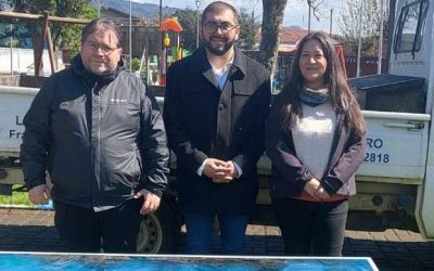 Proyecto FONDEF ID23I10379 y Municipalidad de Gorbea promueve la economía circular mediante elementos urbanos con materiales reciclados.